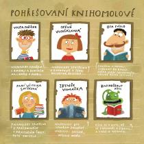 Ilustrace Báry Buchalové z knihy Kláry Smolíkové Knihožrouti: Kam zmizela školní knihovna?