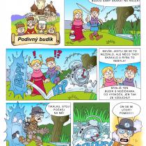 Na hradě Bradě - příběh Podivný budík - 1. strana