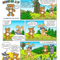 Ukázkový komiks z knihy Medvídek Lup a jeho kamarádi 1. část