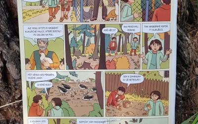 Divoká dvojka, komiks Kláry Smolíkové a Ester Kuchynkové na zadní straně časopisu Ahoj divočino