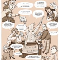 Komiks z knihy Nečtu! Poslouchám